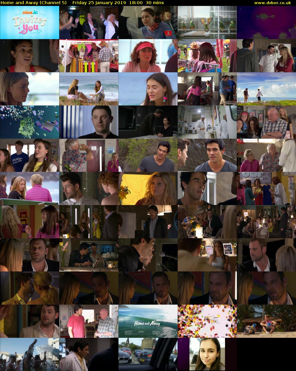 Home and Away (Channel 5) Friday 25 January 2019 18:00 - 18:30