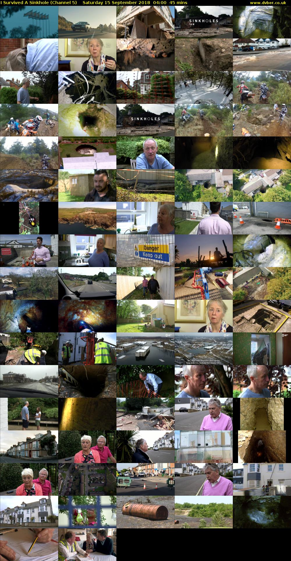 I Survived A Sinkhole (Channel 5) Saturday 15 September 2018 04:00 - 04:45