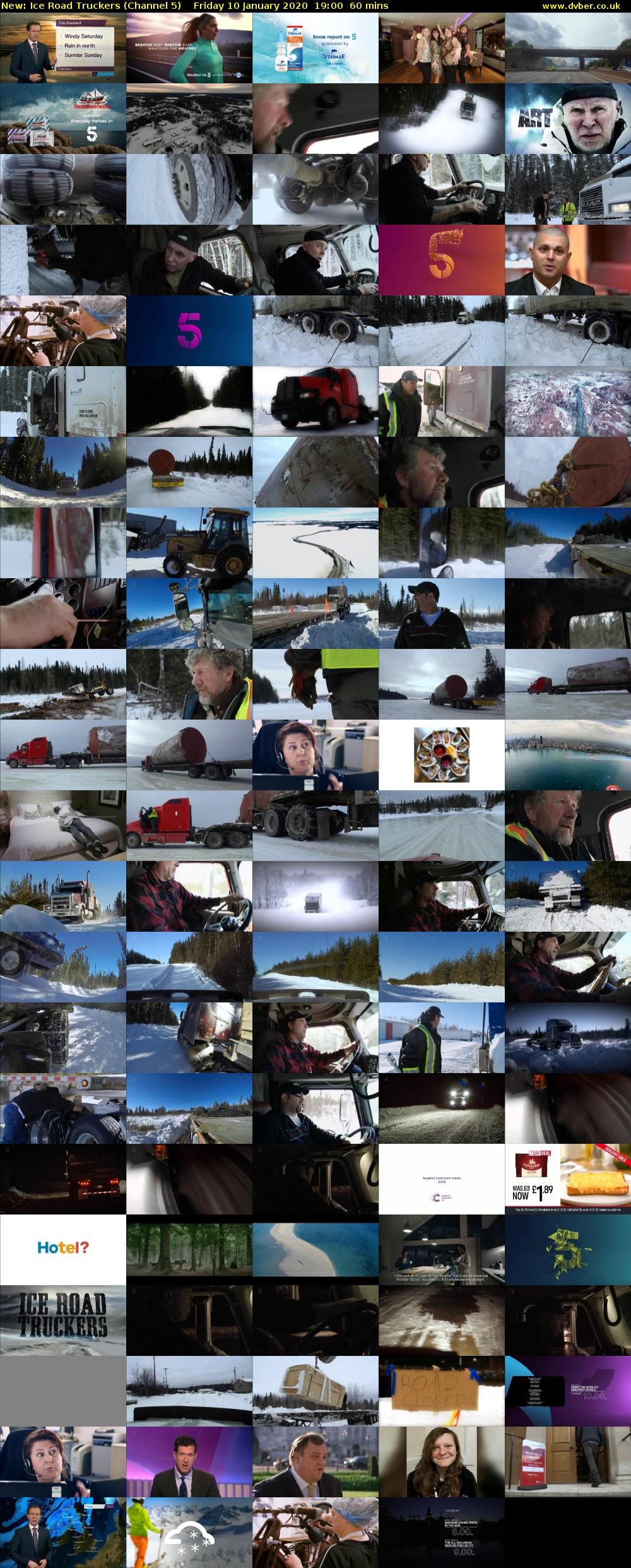 Ice Road Truckers (Channel 5) Friday 10 January 2020 19:00 - 20:00