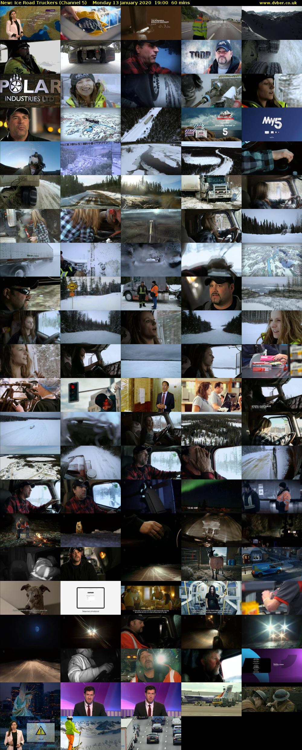 Ice Road Truckers (Channel 5) Monday 13 January 2020 19:00 - 20:00