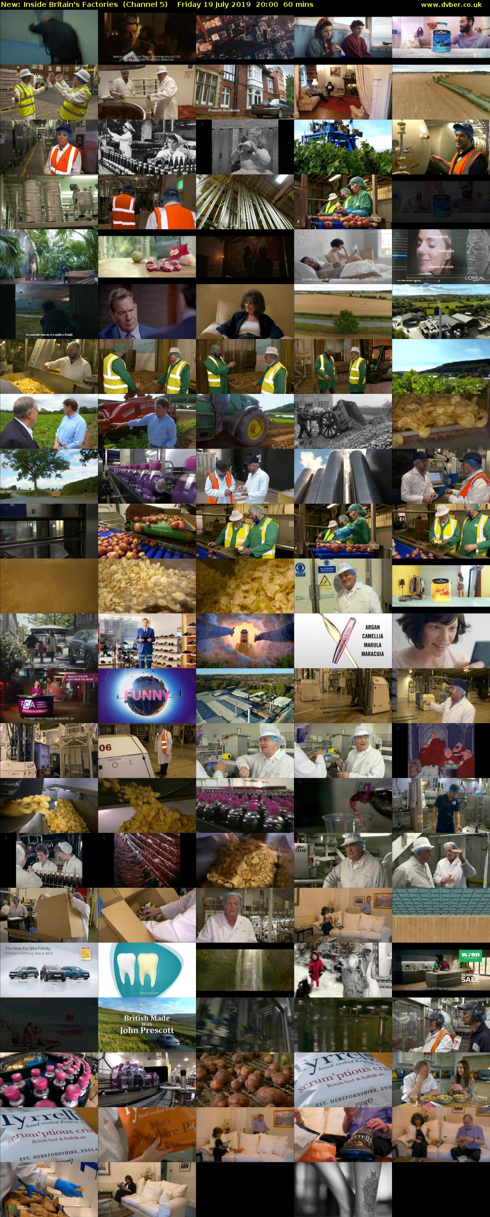Inside Britain's Factories (Channel 5) Friday 19 July 2019 20:00 - 21:00