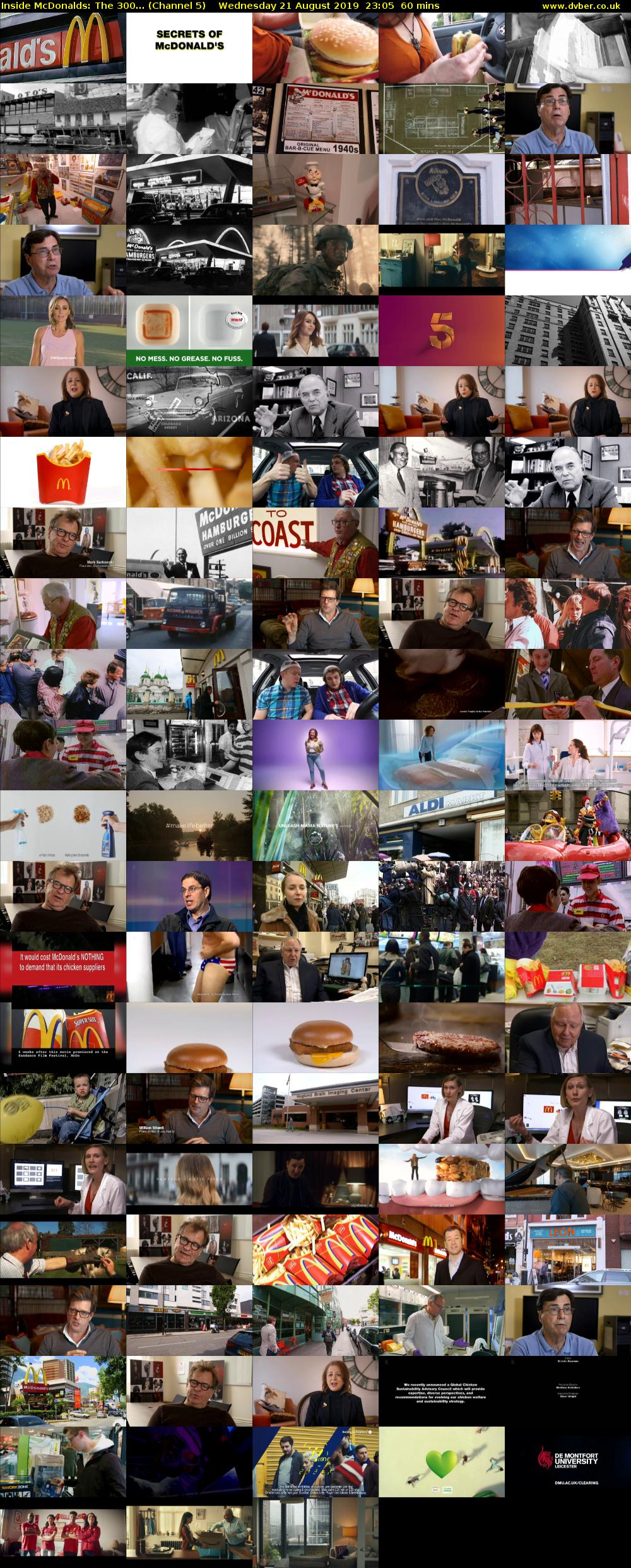 Inside McDonalds: The 300... (Channel 5) Wednesday 21 August 2019 23:05 - 00:05