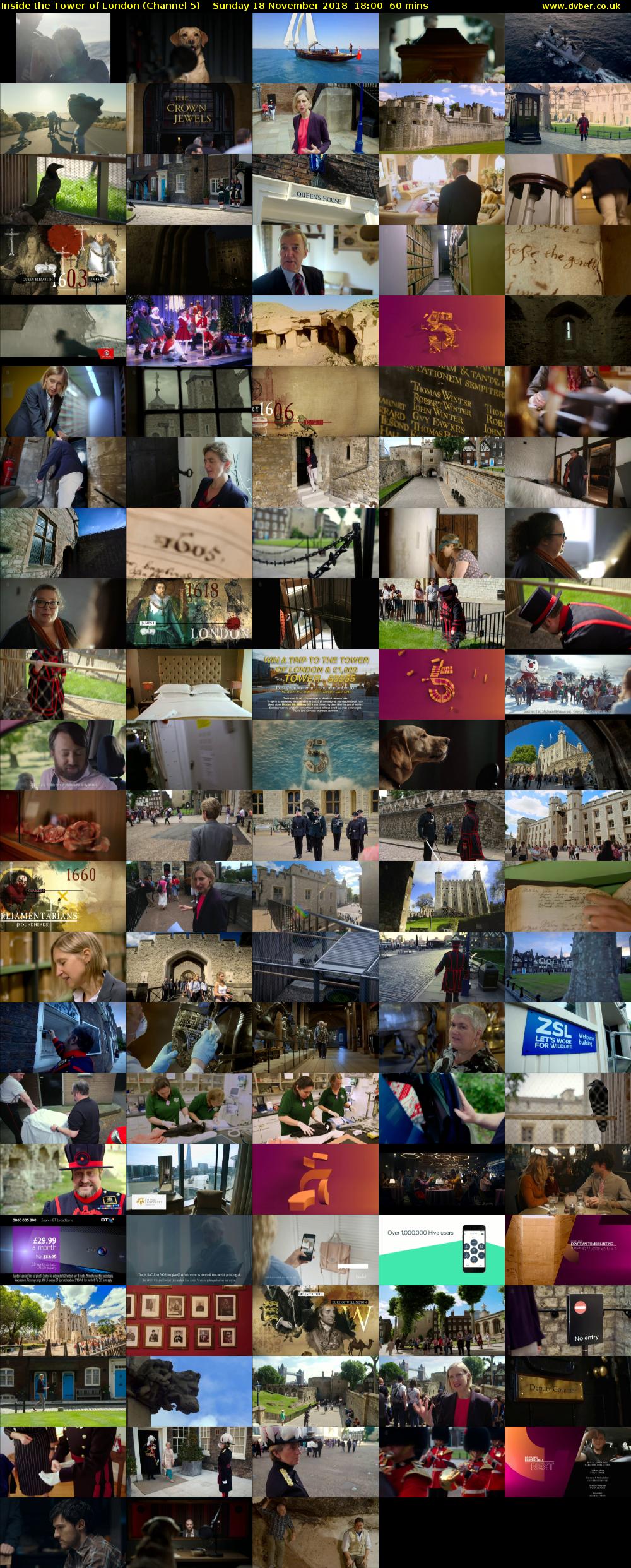 Inside the Tower of London (Channel 5) Sunday 18 November 2018 18:00 - 19:00