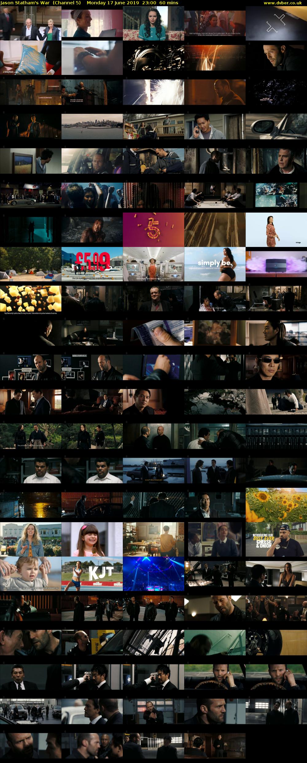 Jason Statham's War  (Channel 5) Monday 17 June 2019 23:00 - 00:00