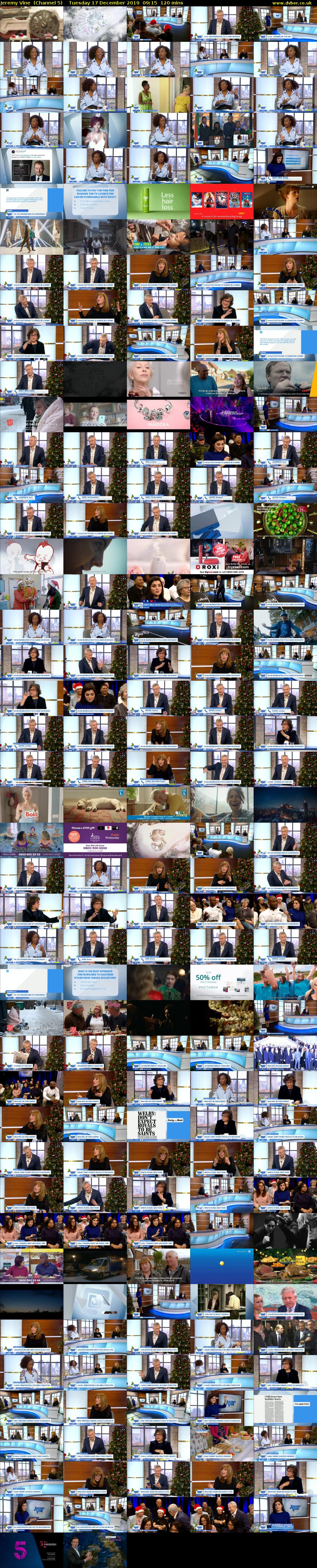 Jeremy Vine  (Channel 5) Tuesday 17 December 2019 09:15 - 11:15