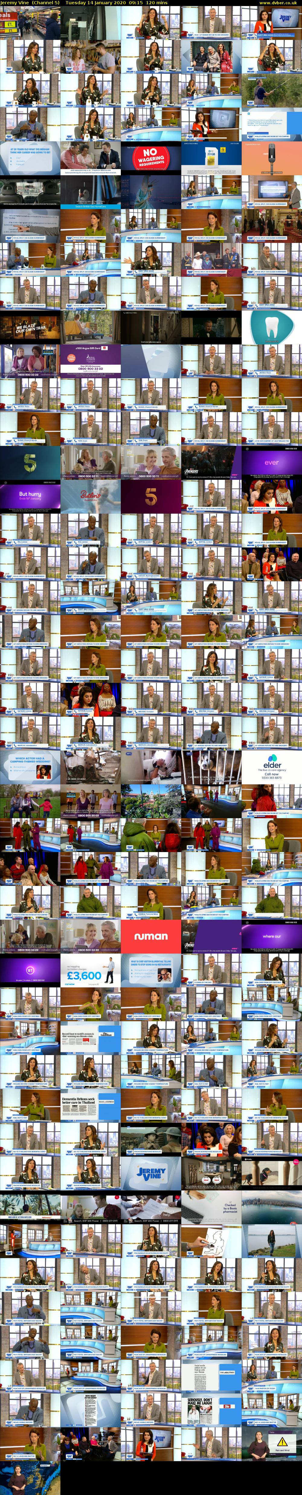 Jeremy Vine  (Channel 5) Tuesday 14 January 2020 09:15 - 11:15
