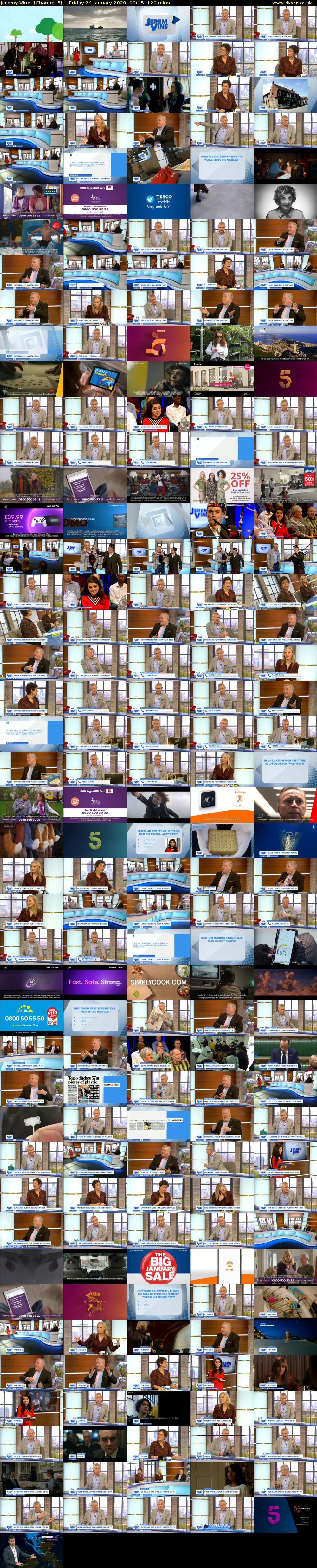 Jeremy Vine  (Channel 5) Friday 24 January 2020 09:15 - 11:15