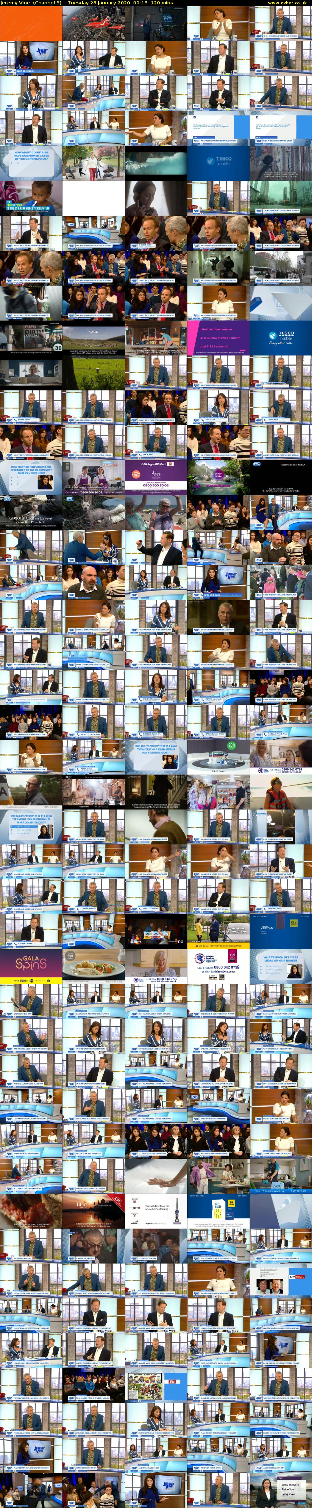 Jeremy Vine  (Channel 5) Tuesday 28 January 2020 09:15 - 11:15
