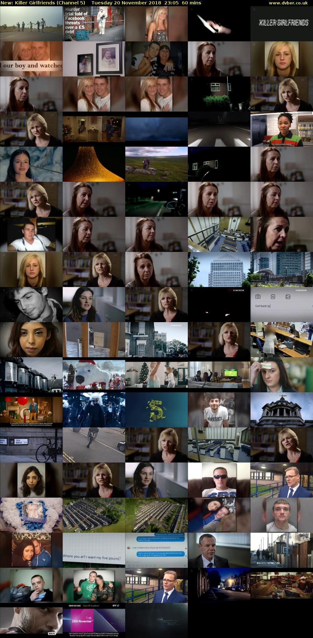 Killer Girlfriends (Channel 5) Tuesday 20 November 2018 23:05 - 00:05