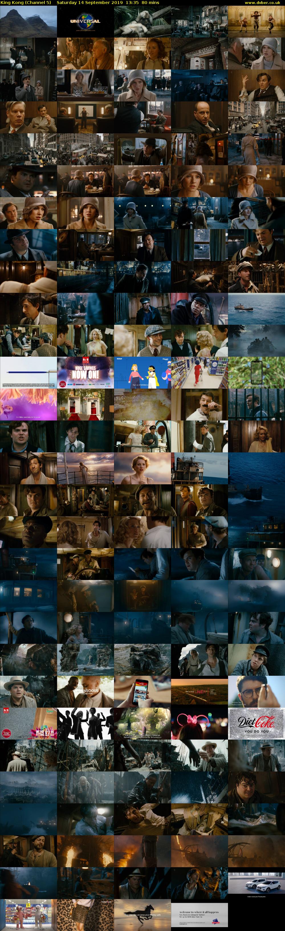 King Kong (Channel 5) Saturday 14 September 2019 13:35 - 14:55