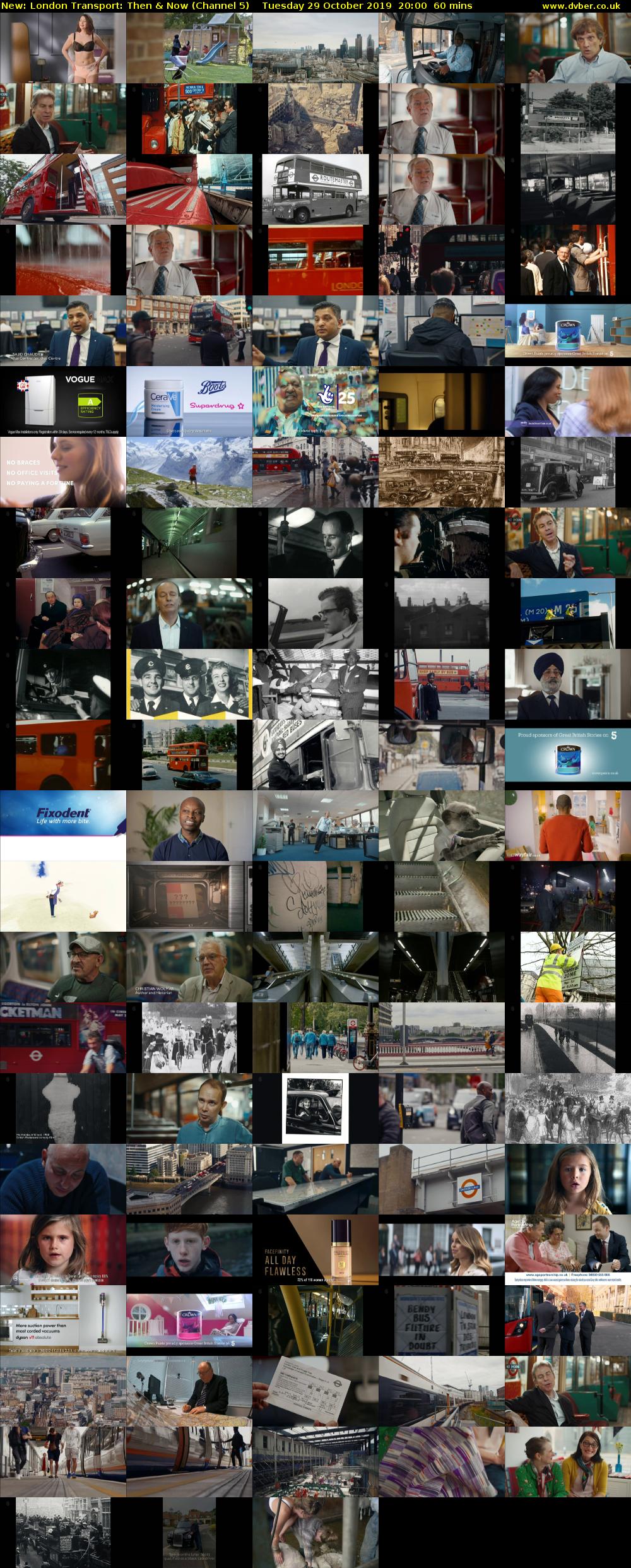 London Transport: Then & Now (Channel 5) Tuesday 29 October 2019 20:00 - 21:00