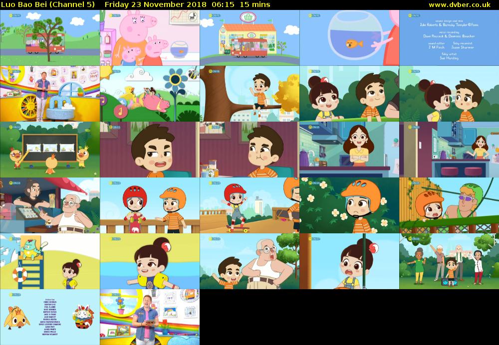 Luo Bao Bei (Channel 5) Friday 23 November 2018 06:15 - 06:30