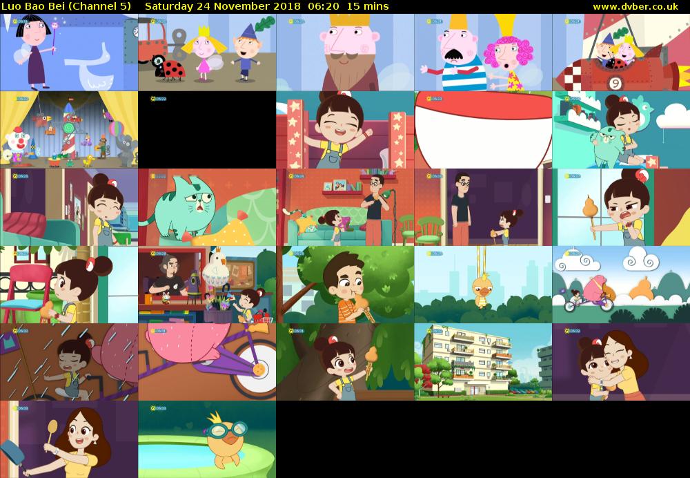Luo Bao Bei (Channel 5) Saturday 24 November 2018 06:20 - 06:35