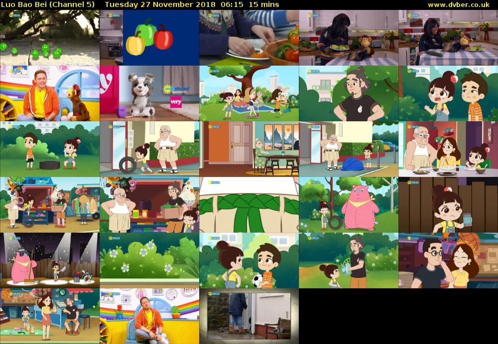 Luo Bao Bei (Channel 5) Tuesday 27 November 2018 06:15 - 06:30