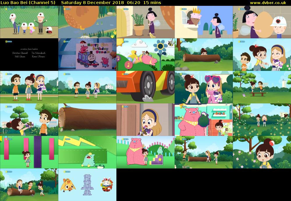 Luo Bao Bei (Channel 5) Saturday 8 December 2018 06:20 - 06:35