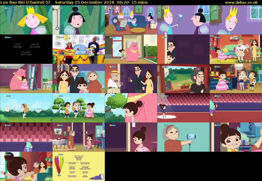 Luo Bao Bei (Channel 5) Saturday 15 December 2018 06:20 - 06:35