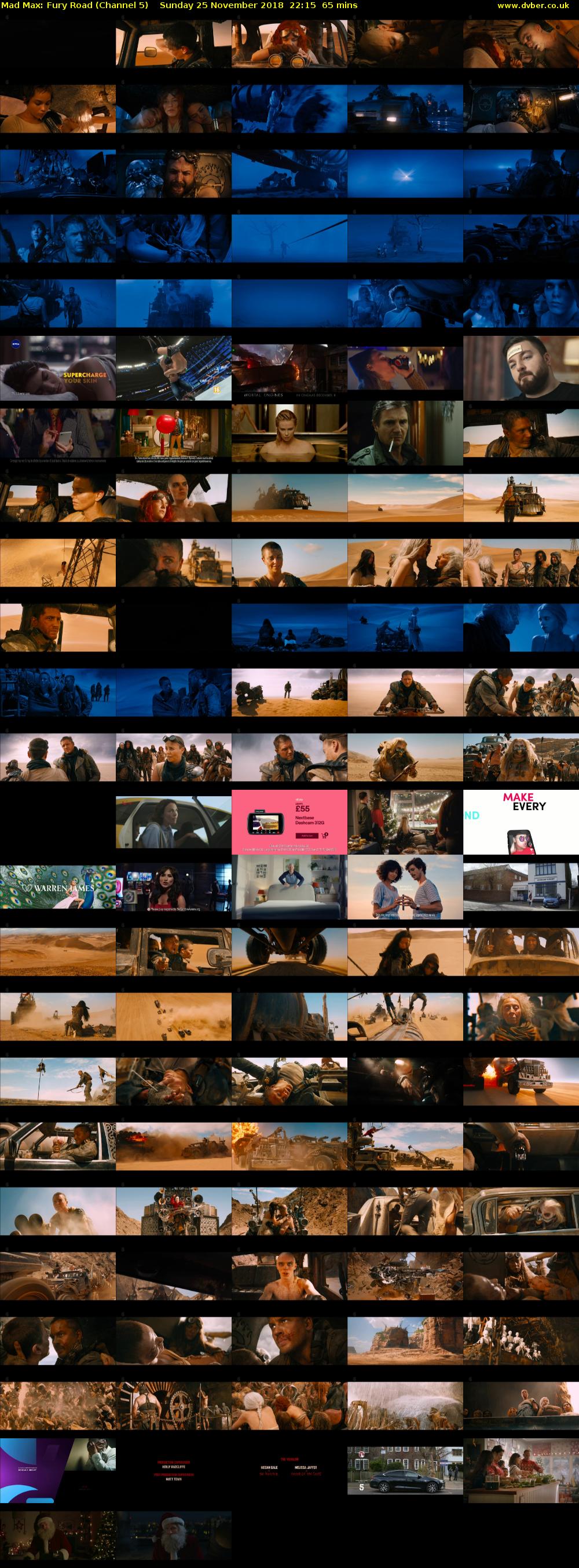 Mad Max: Fury Road (Channel 5) Sunday 25 November 2018 22:15 - 23:20