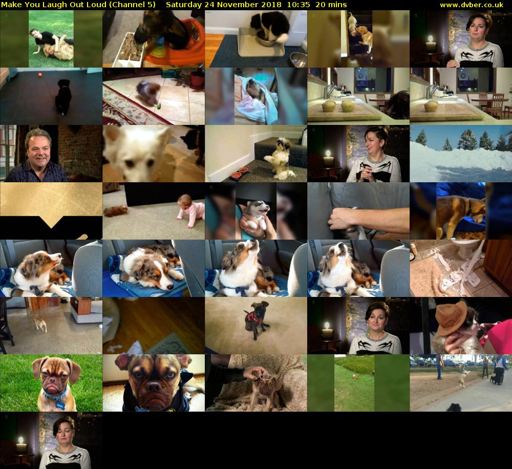 Make You Laugh Out Loud (Channel 5) Saturday 24 November 2018 10:35 - 10:55