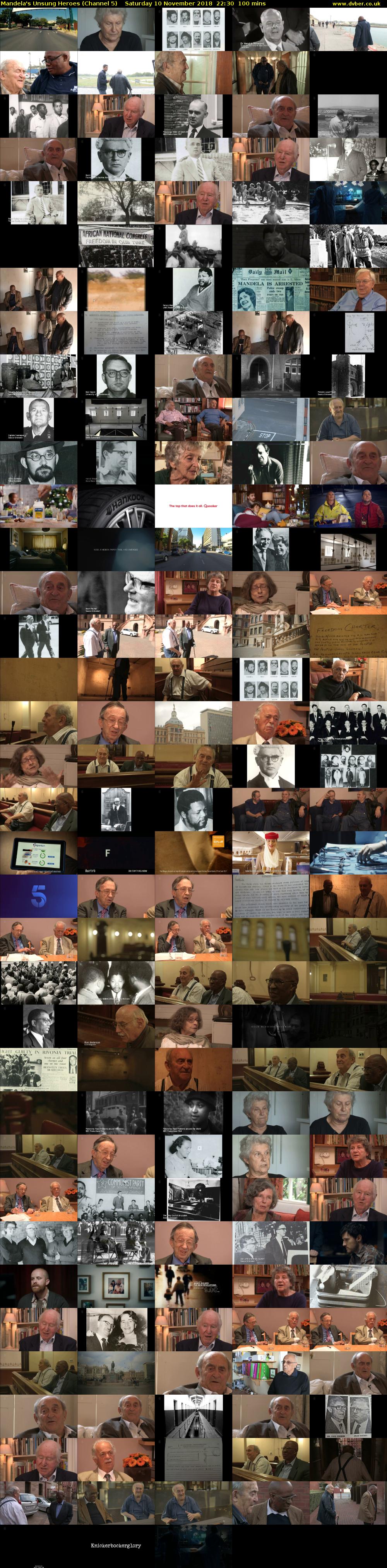 Mandela's Unsung Heroes (Channel 5) Saturday 10 November 2018 22:30 - 00:10