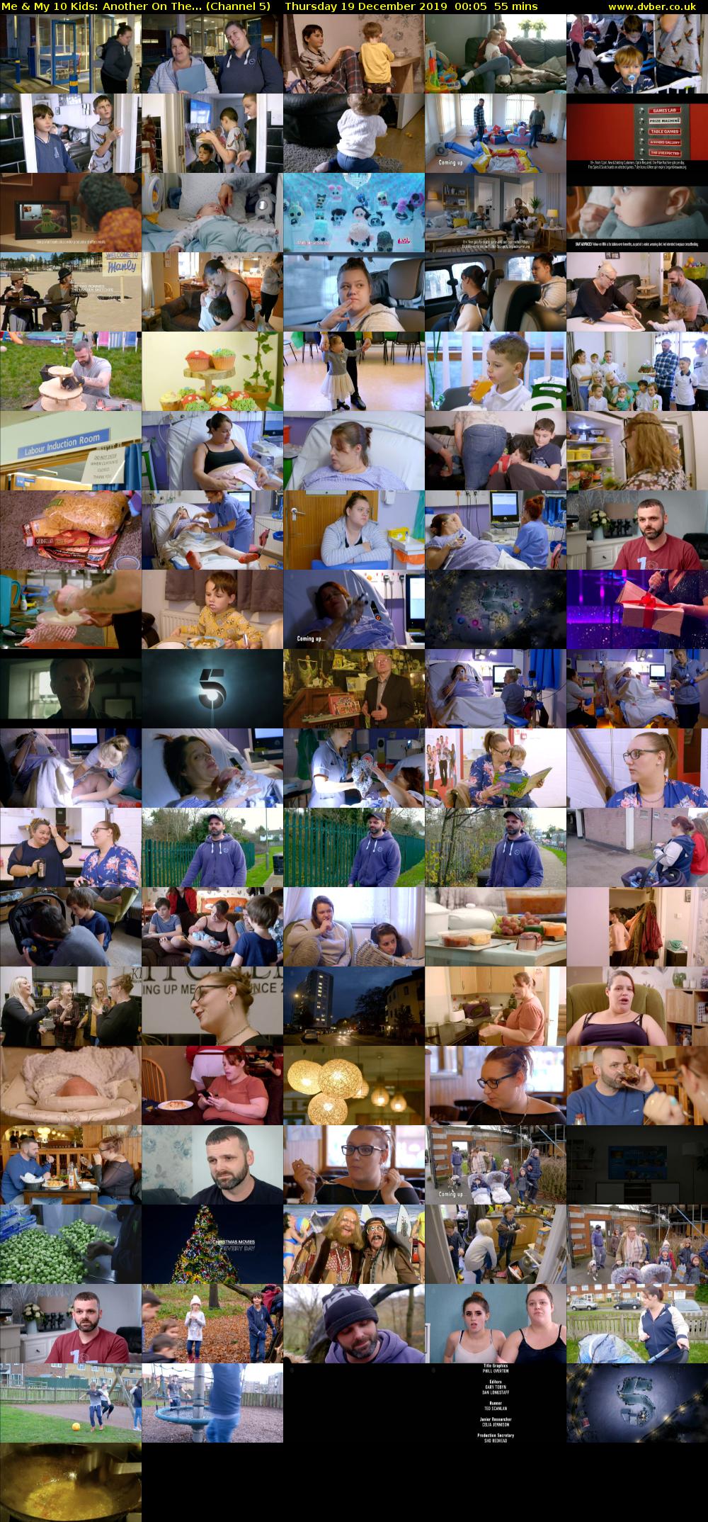 Me & My 10 Kids: Another On The... (Channel 5) Thursday 19 December 2019 00:05 - 01:00