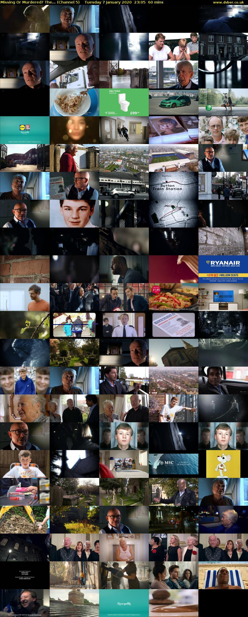 Missing Or Murdered? The... (Channel 5) Tuesday 7 January 2020 23:05 - 00:05