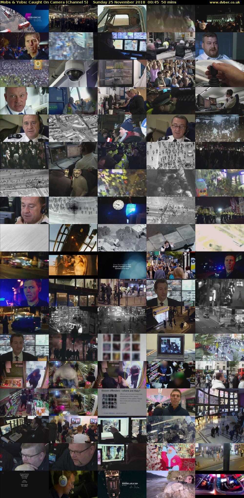 Mobs & Yobs: Caught On Camera (Channel 5) Sunday 25 November 2018 00:45 - 01:35