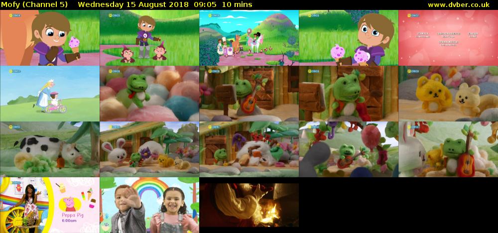Mofy (Channel 5) Wednesday 15 August 2018 09:05 - 09:15