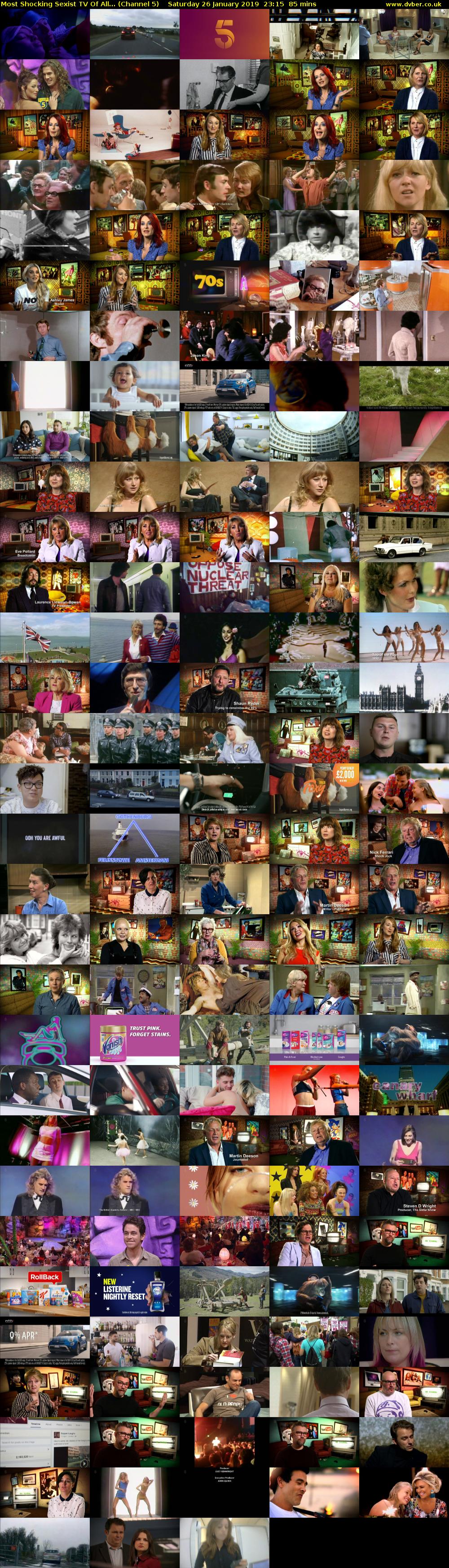 Most Shocking Sexist TV Of All... (Channel 5) Saturday 26 January 2019 23:15 - 00:40