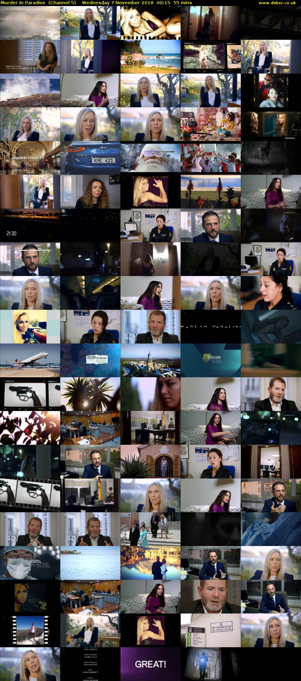 Murder In Paradise  (Channel 5) Wednesday 7 November 2018 00:15 - 01:10