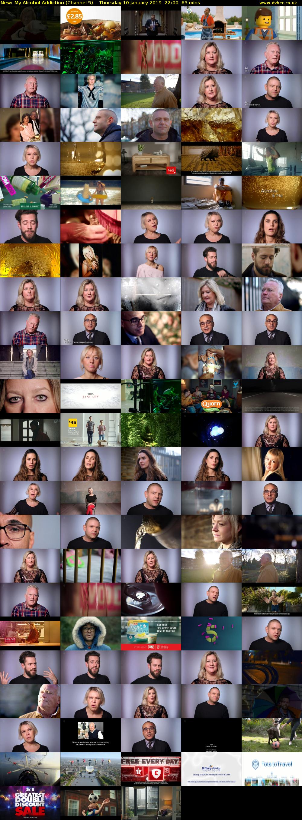 My Alcohol Addiction (Channel 5) Thursday 10 January 2019 22:00 - 23:05