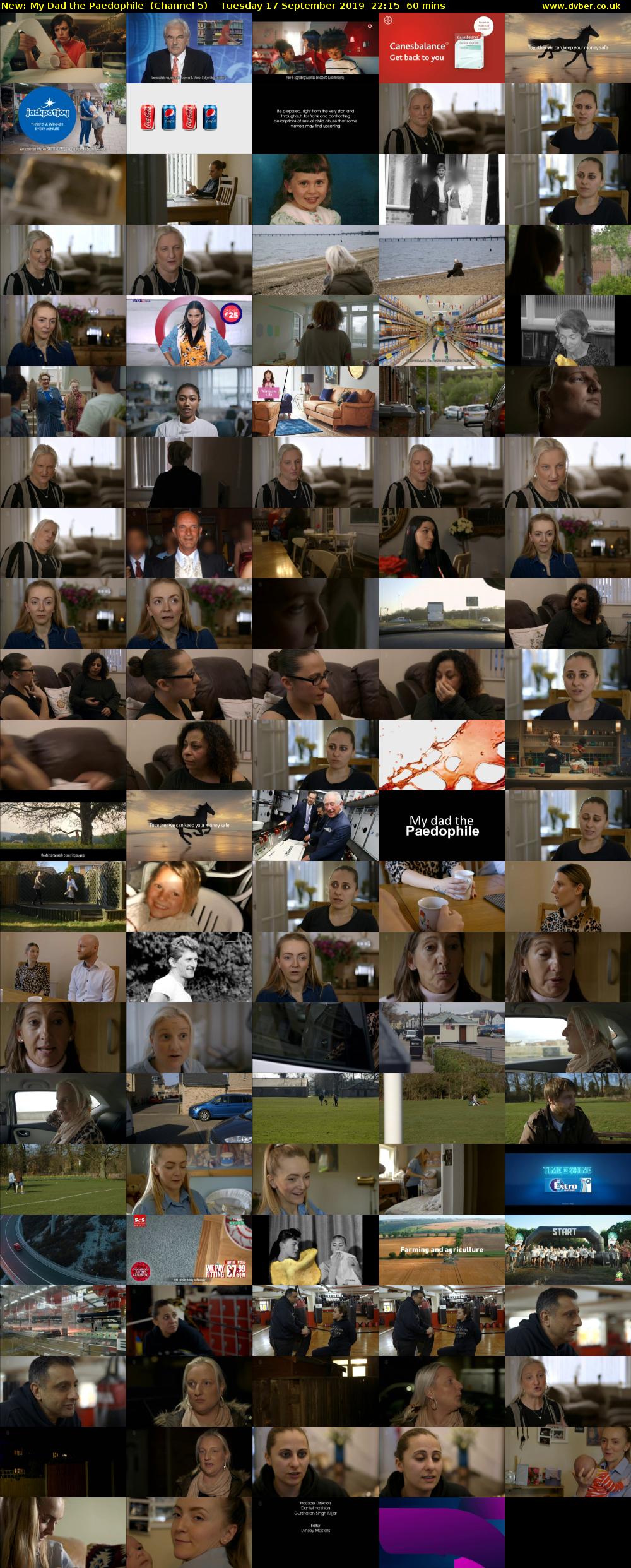 My Dad the Paedophile (Channel 5) Tuesday 17 September 2019 22:15 - 23:15