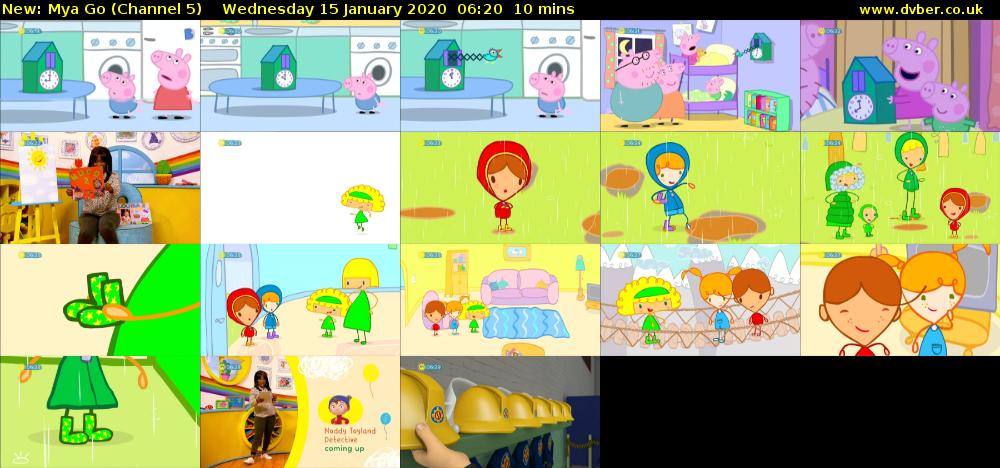 Mya Go (Channel 5) Wednesday 15 January 2020 06:20 - 06:30