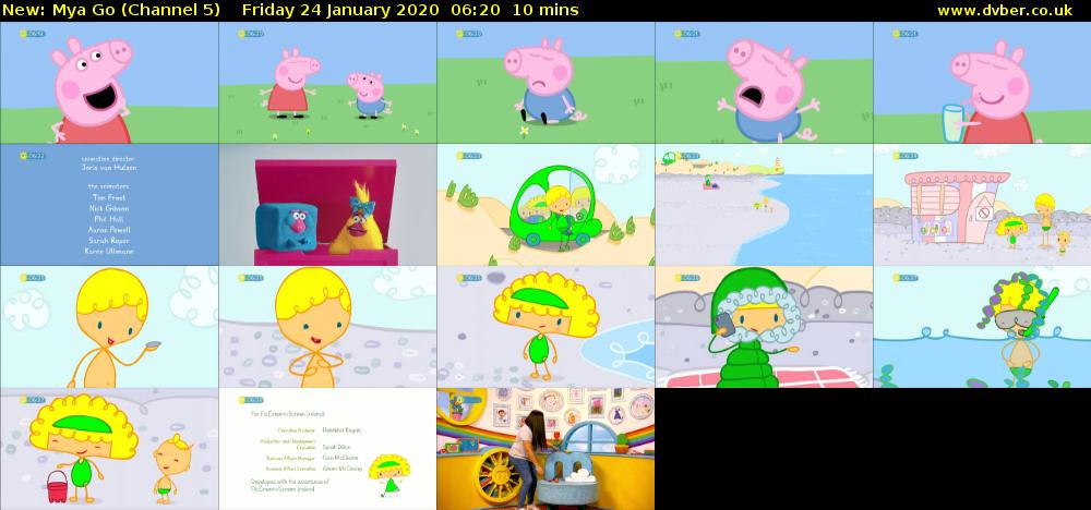 Mya Go (Channel 5) Friday 24 January 2020 06:20 - 06:30