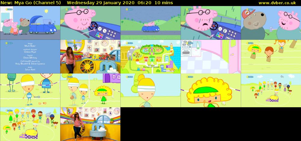 Mya Go (Channel 5) Wednesday 29 January 2020 06:20 - 06:30