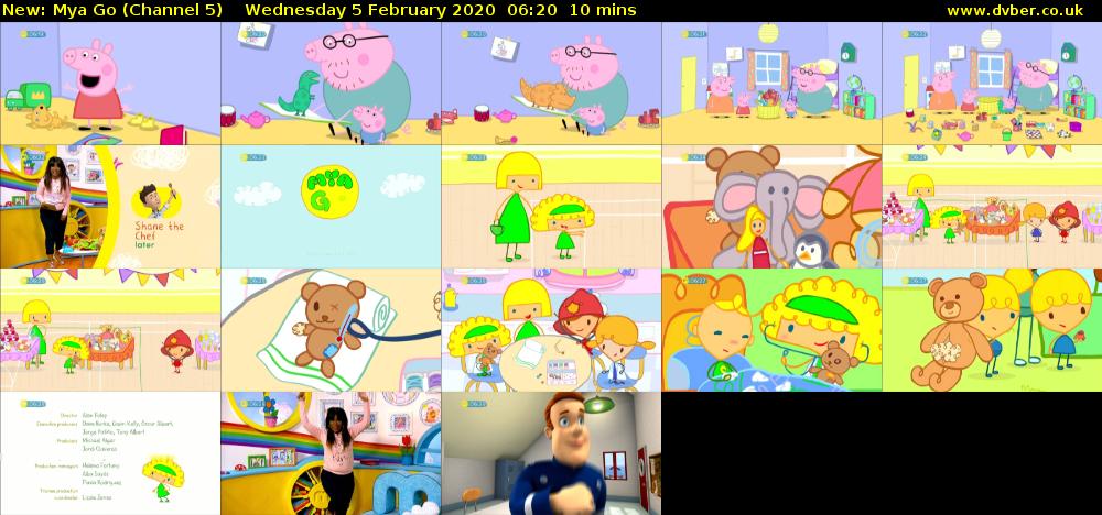 Mya Go (Channel 5) Wednesday 5 February 2020 06:20 - 06:30