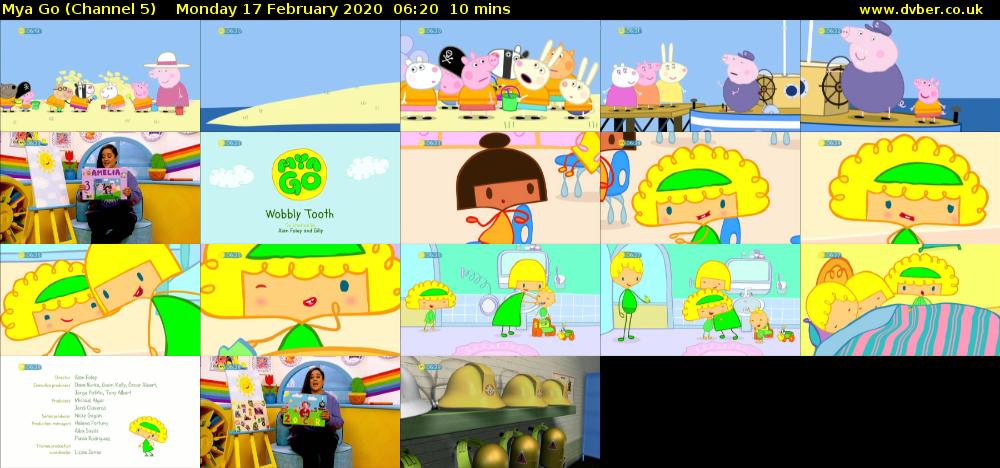 Mya Go (Channel 5) Monday 17 February 2020 06:20 - 06:30