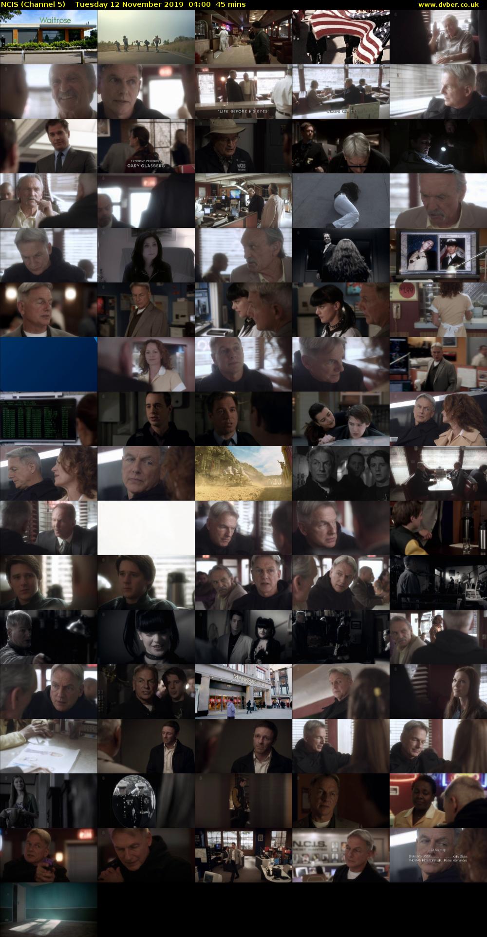 NCIS (Channel 5) Tuesday 12 November 2019 04:00 - 04:45