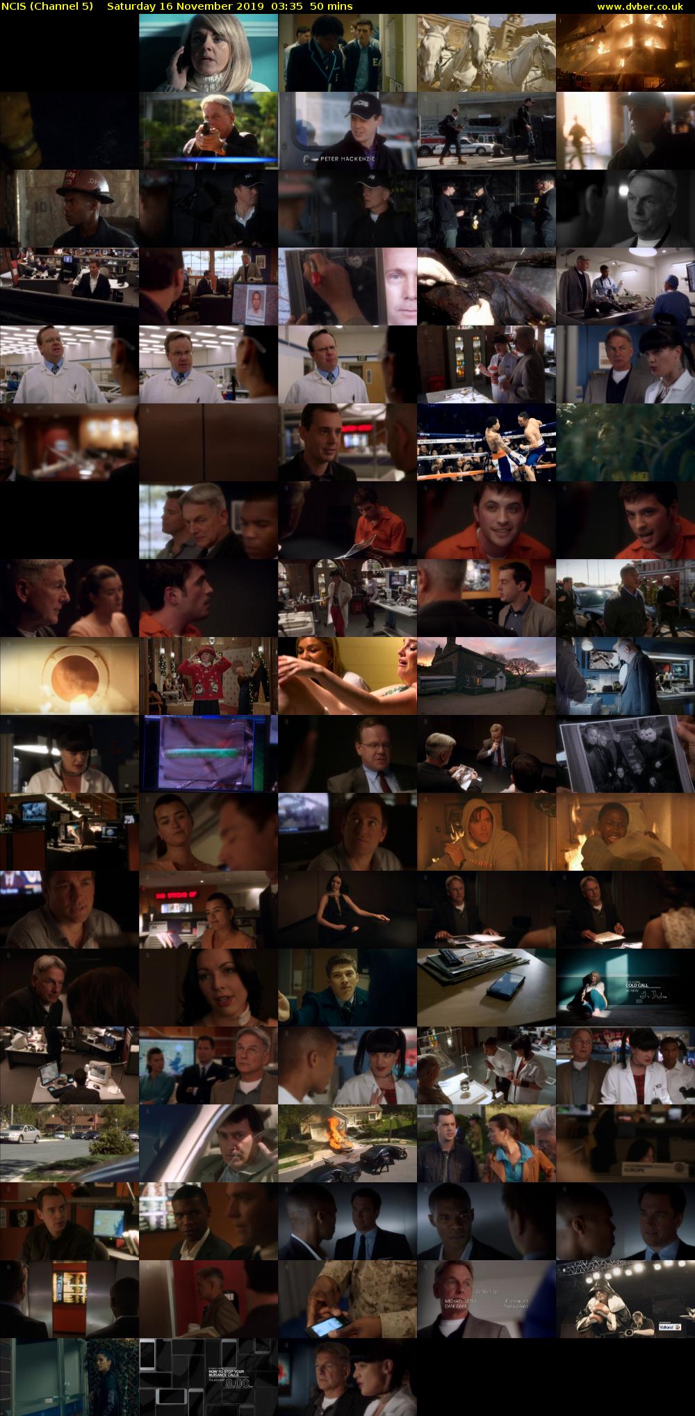 NCIS (Channel 5) Saturday 16 November 2019 03:35 - 04:25