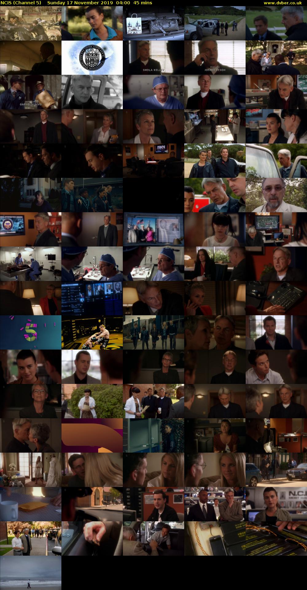 NCIS (Channel 5) Sunday 17 November 2019 04:00 - 04:45