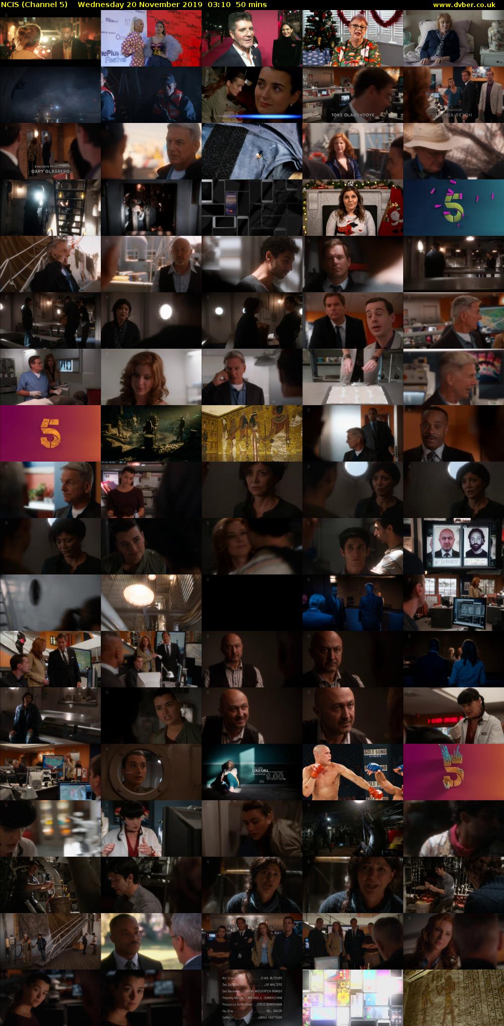 NCIS (Channel 5) Wednesday 20 November 2019 03:10 - 04:00