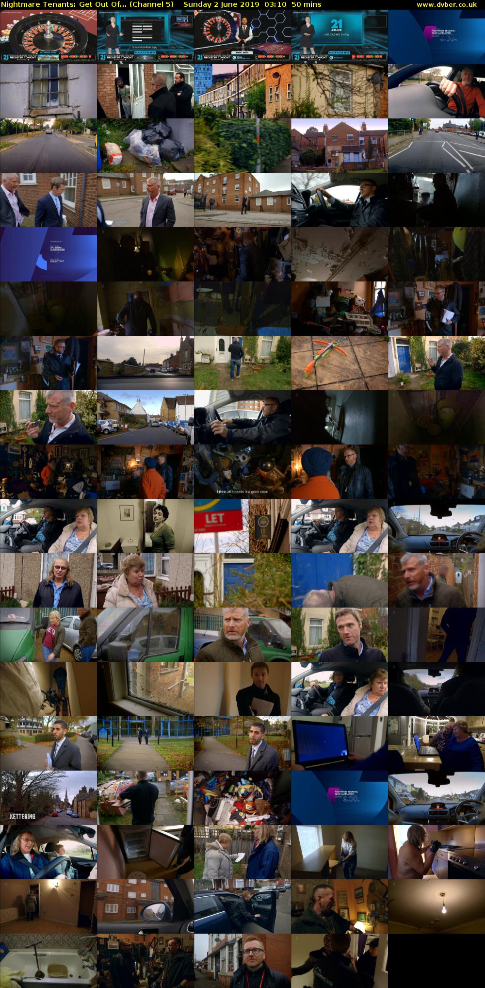 Nightmare Tenants: Get Out Of... (Channel 5) Sunday 2 June 2019 03:10 - 04:00