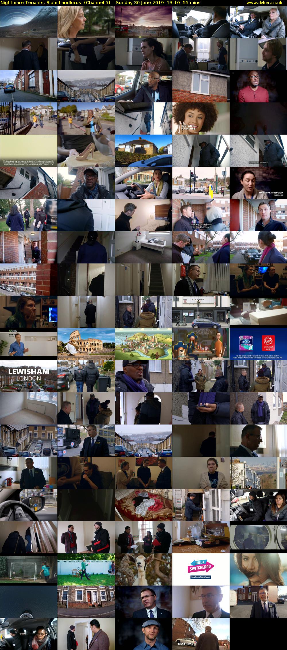 Nightmare Tenants, Slum Landlords  (Channel 5) Sunday 30 June 2019 13:10 - 14:05