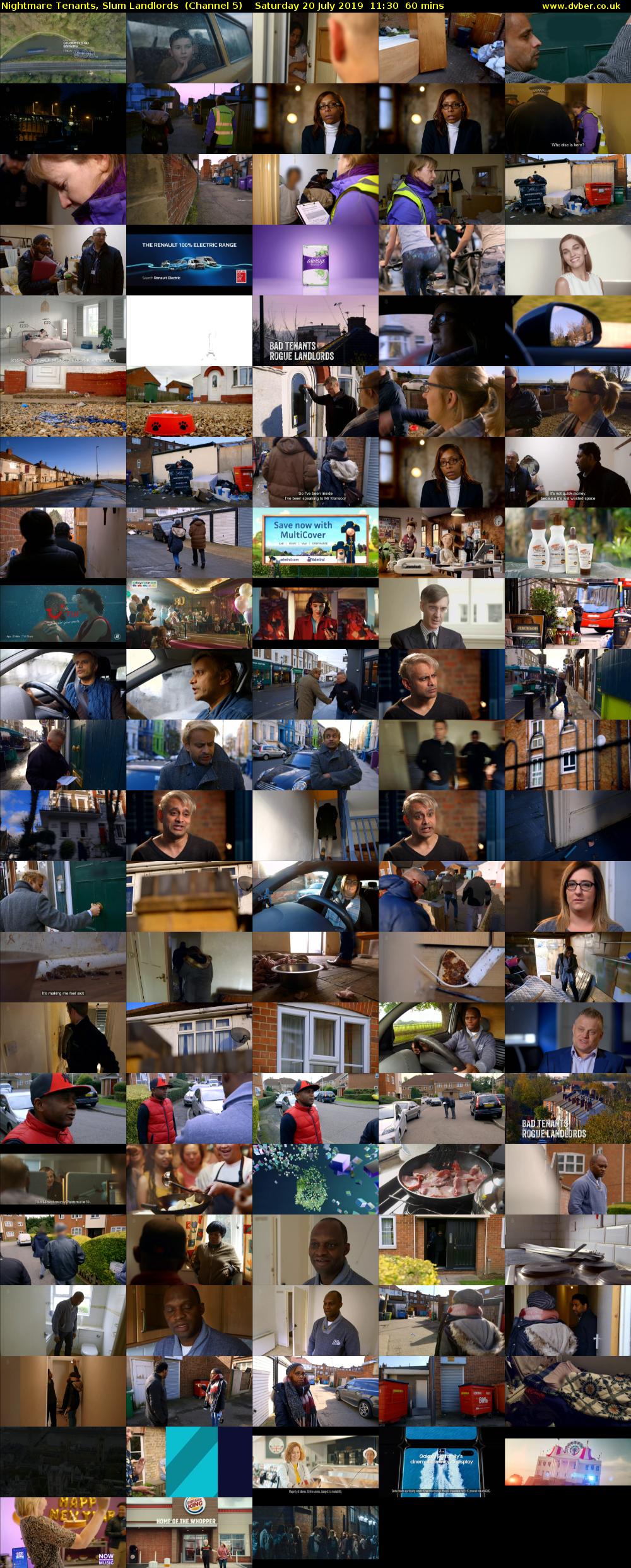 Nightmare Tenants, Slum Landlords  (Channel 5) Saturday 20 July 2019 11:30 - 12:30