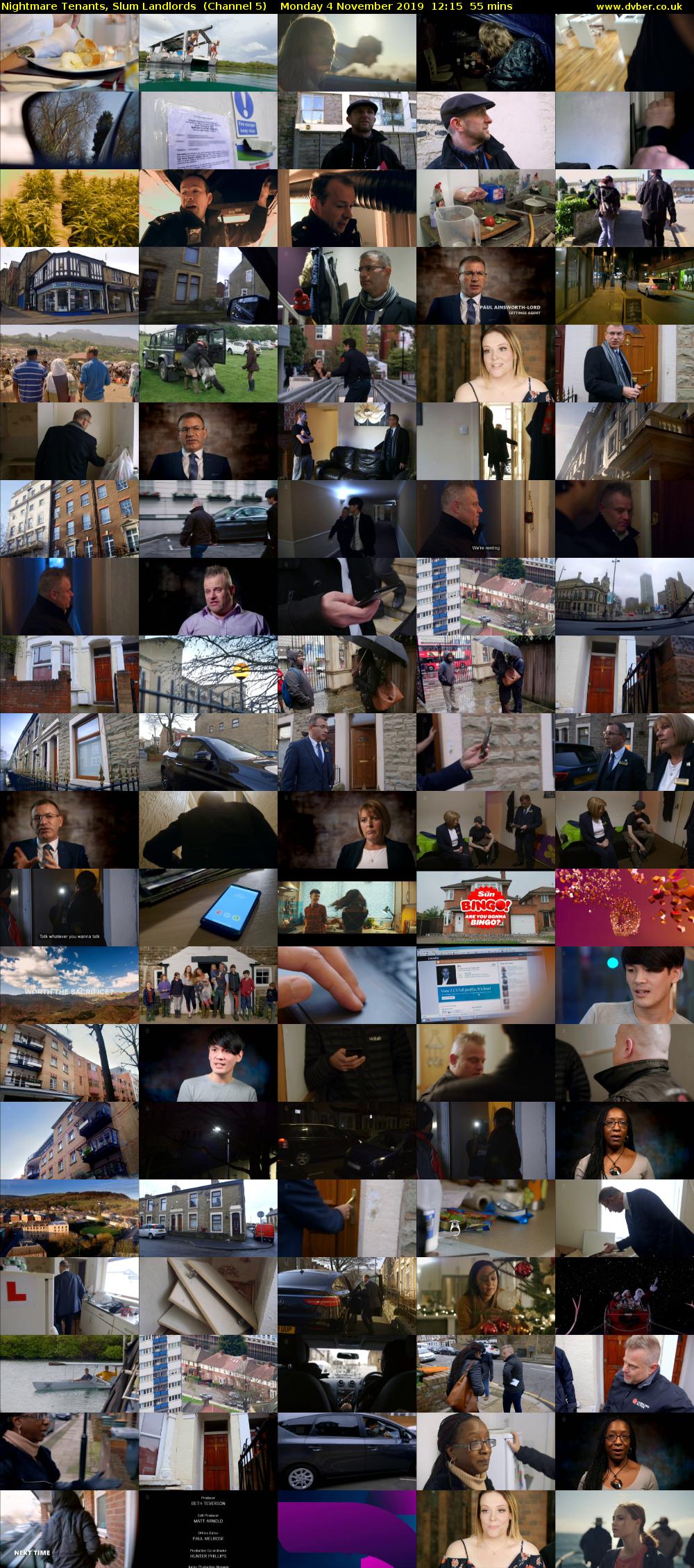 Nightmare Tenants, Slum Landlords  (Channel 5) Monday 4 November 2019 12:15 - 13:10