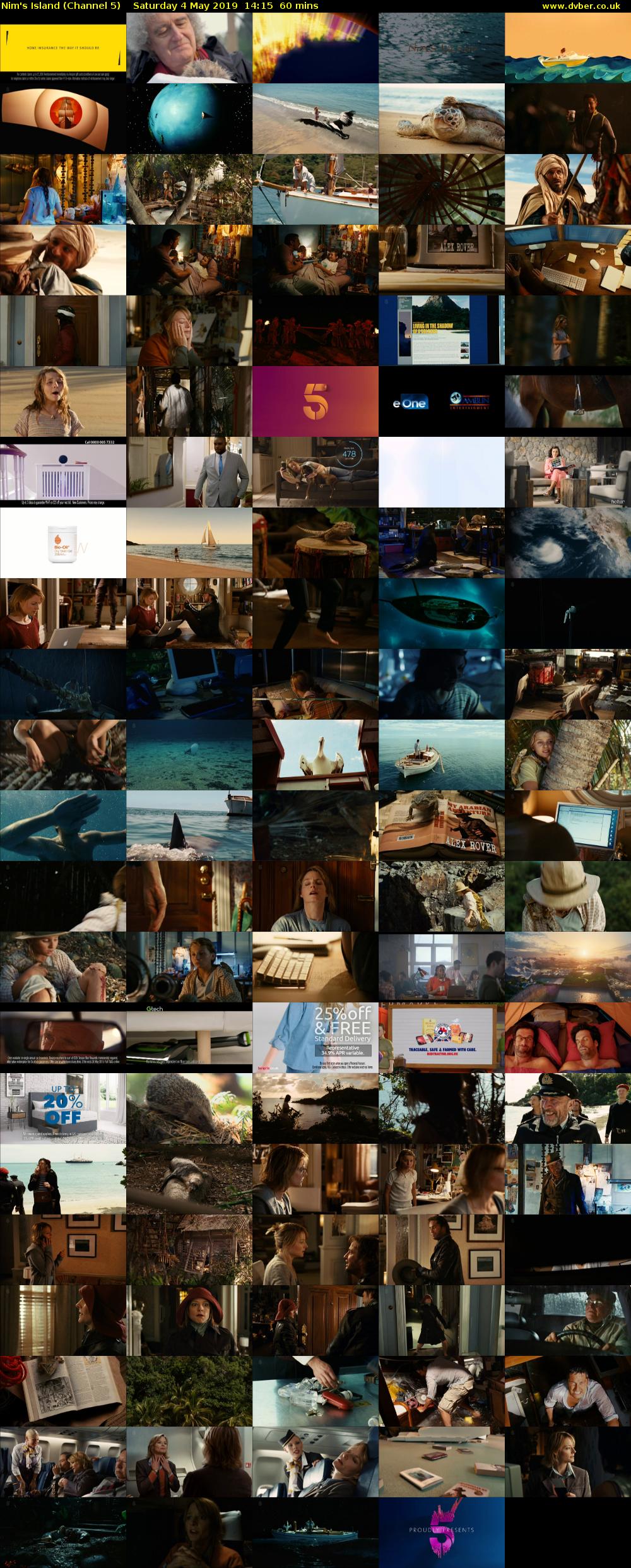 Nim's Island (Channel 5) Saturday 4 May 2019 14:15 - 15:15