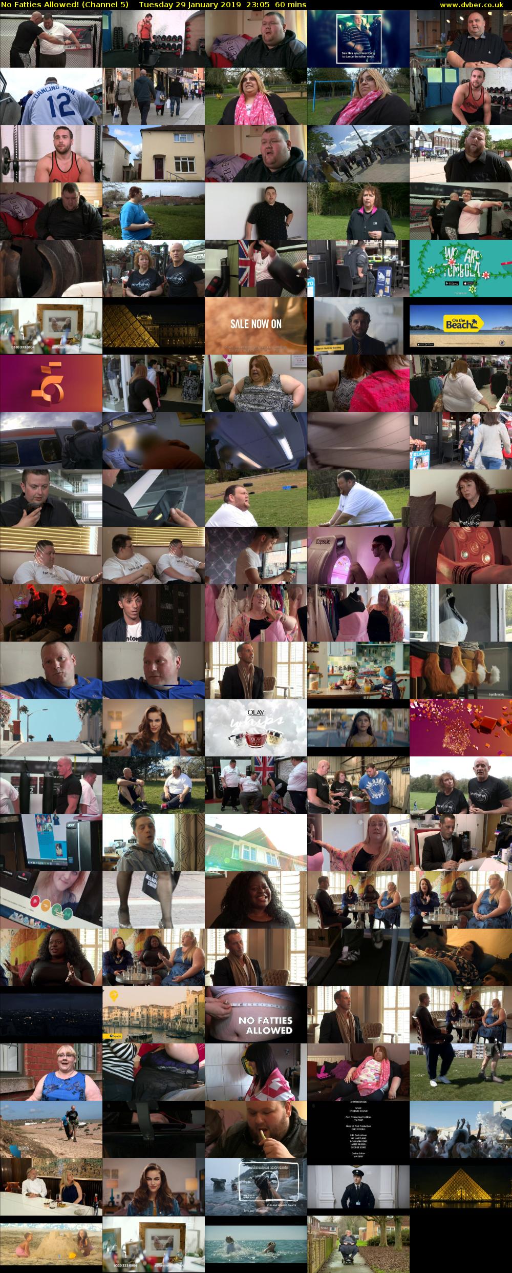 No Fatties Allowed! (Channel 5) Tuesday 29 January 2019 23:05 - 00:05