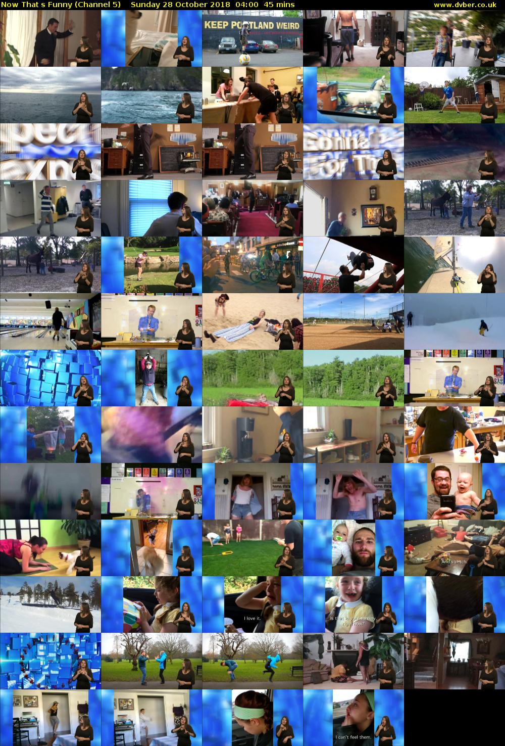 Now Thats Funny (Channel 5) Sunday 28 October 2018 04:00 - 04:45