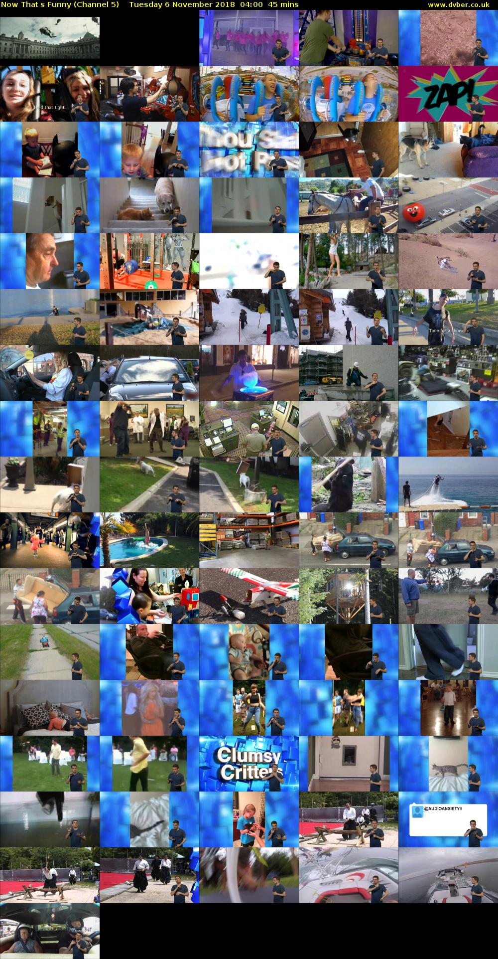 Now Thats Funny (Channel 5) Tuesday 6 November 2018 04:00 - 04:45