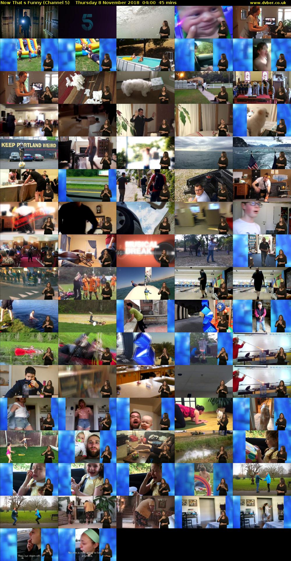 Now Thats Funny (Channel 5) Thursday 8 November 2018 04:00 - 04:45