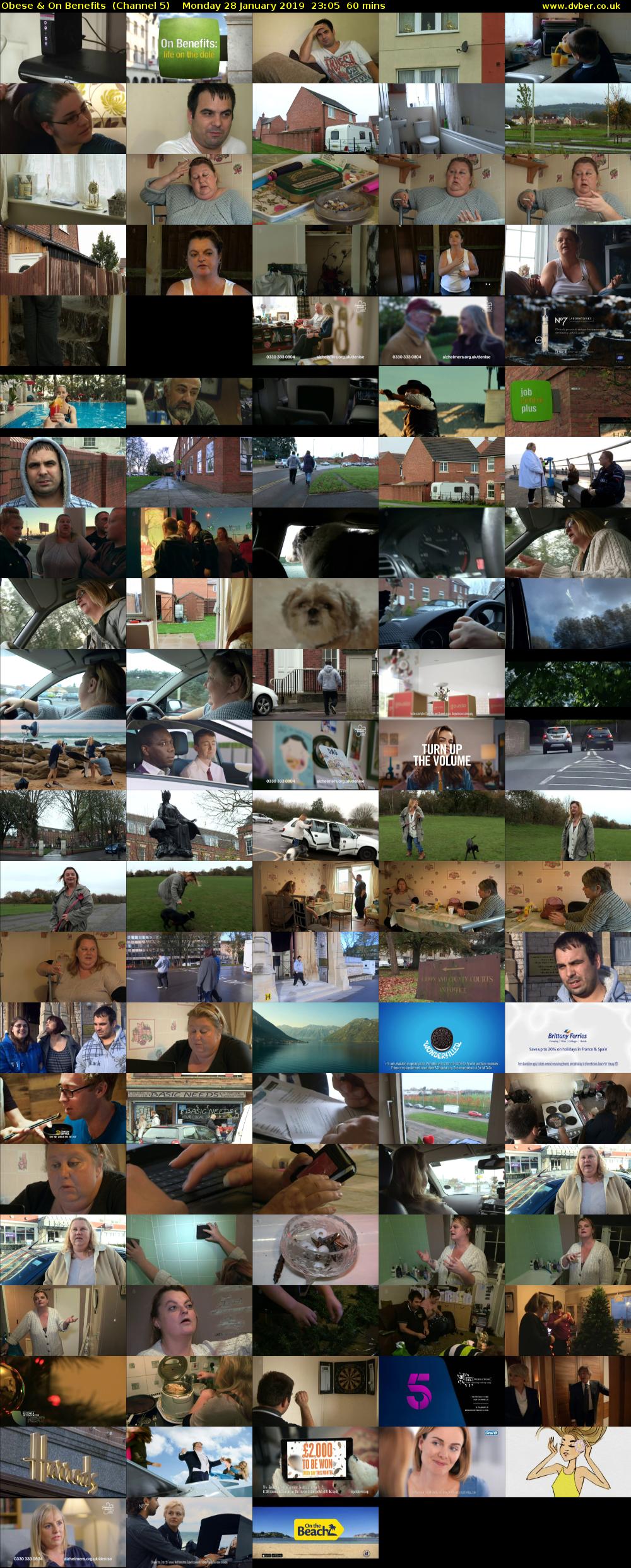 Obese & On Benefits  (Channel 5) Monday 28 January 2019 23:05 - 00:05